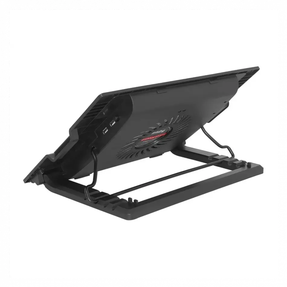 Frısby Fnc-35st 14cm Fan, 10-17 Notebook Soğutucu, 5 Kademeli Stand, Mavi Ledli (siyah)