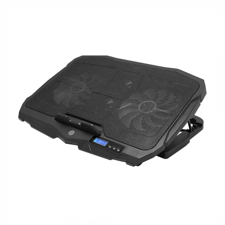Frısby Fnc-5230st (2x12,5cm 2x7cm) 4 Fan, 10-17 Notebook Soğutucu, 5 Kademeli Stand, 3 Farklı Program, Ayarlanabilir Hız, Mavi Ledli (siyah)