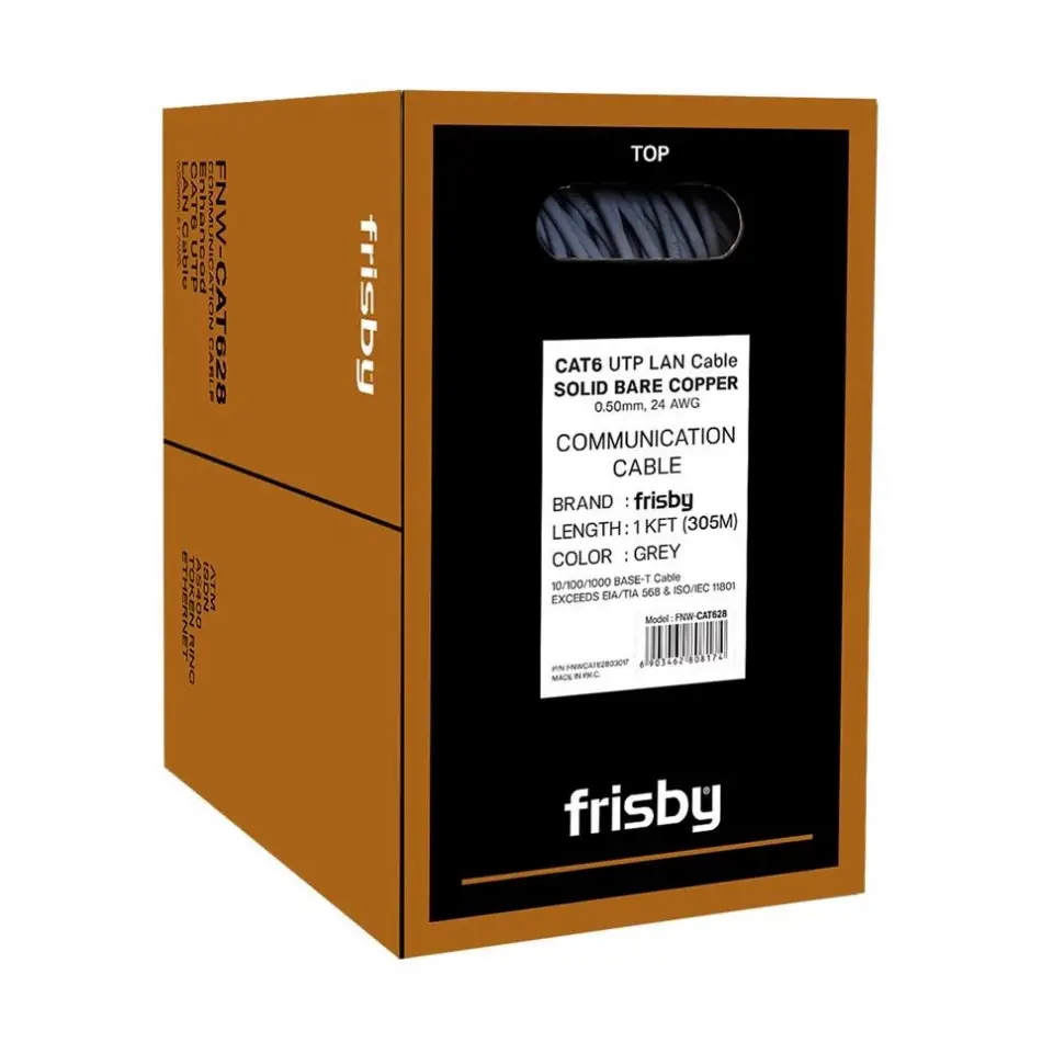 Frısby Fnw-cat628 305mt 0.50mm 24awg %100 Bakır Cat6 Kablo