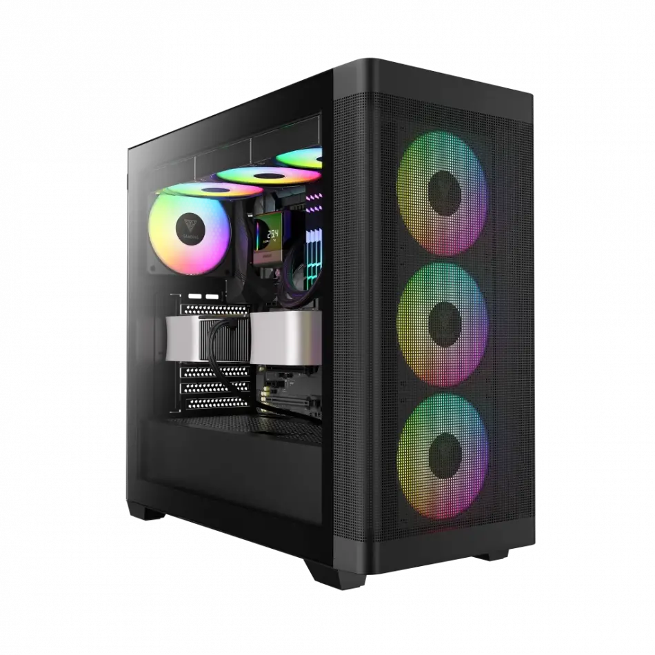 Gamdıas Athena M3, 750w, 80+ Bronze, Tempered Glass, Type-c, Mesh Ön Panel, Argb, Atx, Gamıng Kasa
