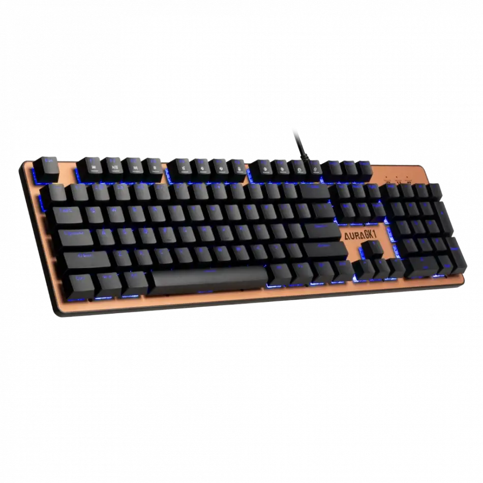 Gamdıas Aura Gk1, Usb Kablolu, İngilizce,  Çok Renkli Arka Aydınlatma, Red Mekanik Switch, Bronz Edition, Gaming Klavye