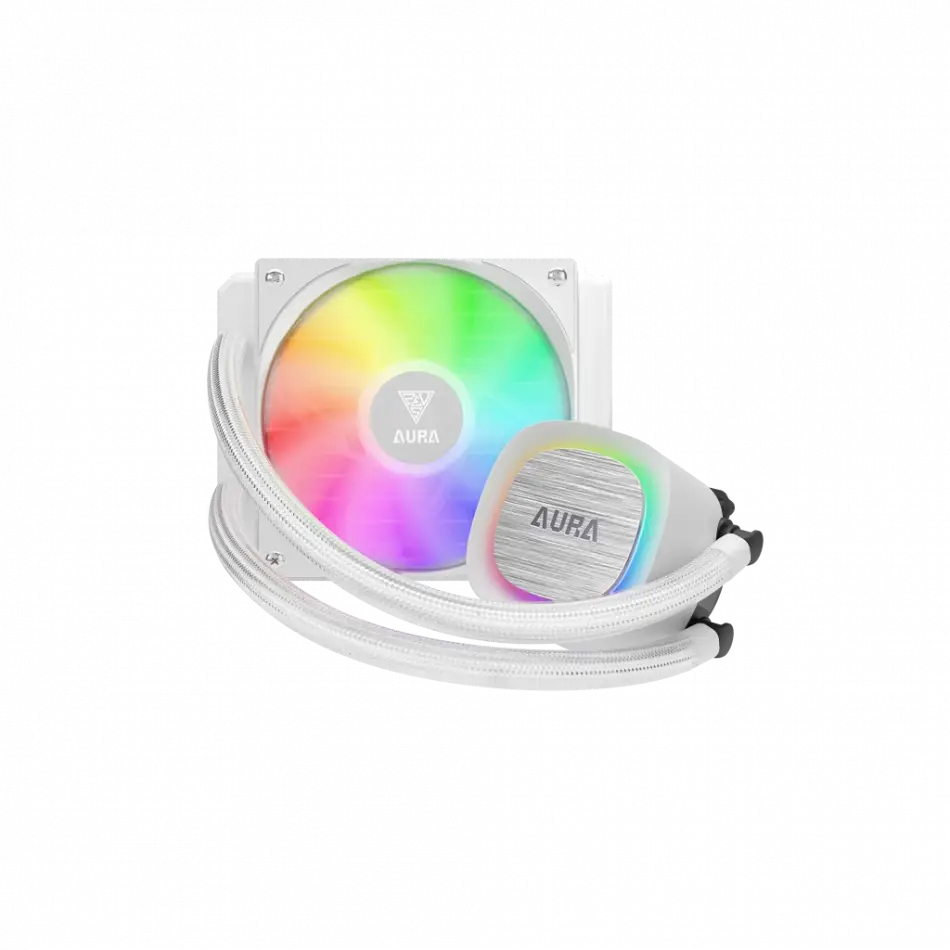 Gamdıas Aura Gl120 V2 Wh, White Edition, 120mm,  Rgb, 1 Fanlı, Cpu Sıvı Soğutma