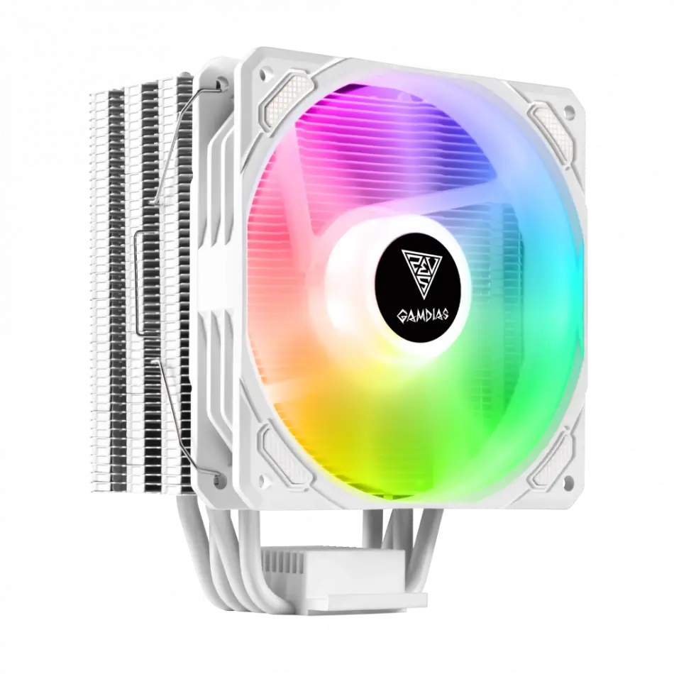 Gamdıas Boreas E1-410 Wh, White Edition, 120mm, Cpu Kule Tipi Hava Soğutma, Doğrudan Temas Teknolojisine Sahip 4 Adet Gelişmiş Bakır Isı Borusu (amd Am4-am5 Ve Intel Tüm İşlemciler İle Uyumlu)