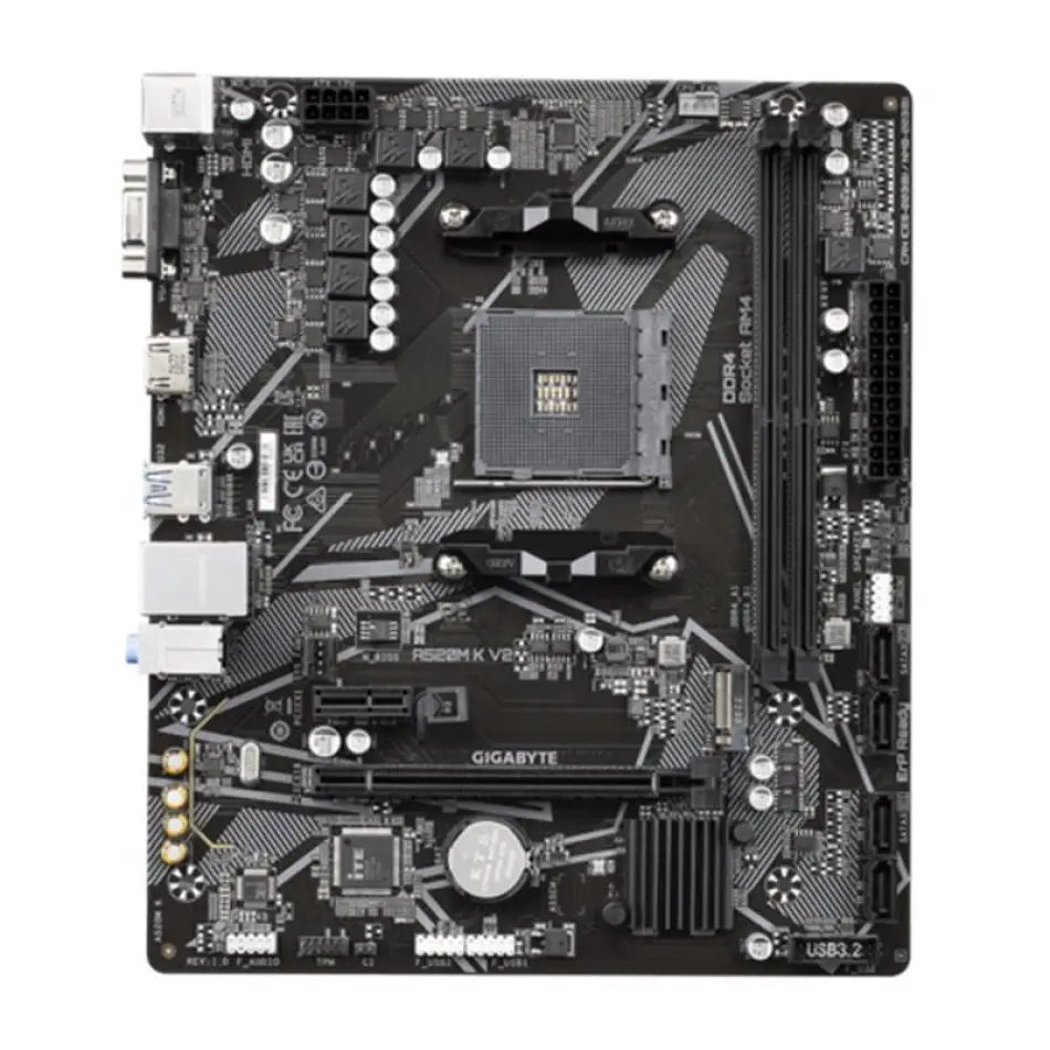 Gıgabyte A520m-k V2 Ddr4 5100mhz 1xvga 1xhdmı 1xm.2 Usb 3.2 Matx Am4 (amd Am4 5000/4000 /3000 Serisi İle Uyumlu)