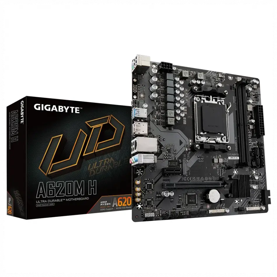 Gıgabyte A620m H, Rev.1.2, 6400mhz, 2xddr5, 1x M.2, Hdmı, Dp, Am5 Soket Anakart