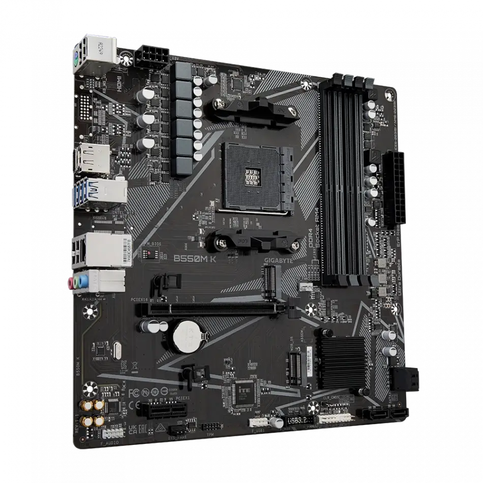 GIGABYTE B550M K DDR4 4733MHz(OC) HDMI M.2 DP mATX