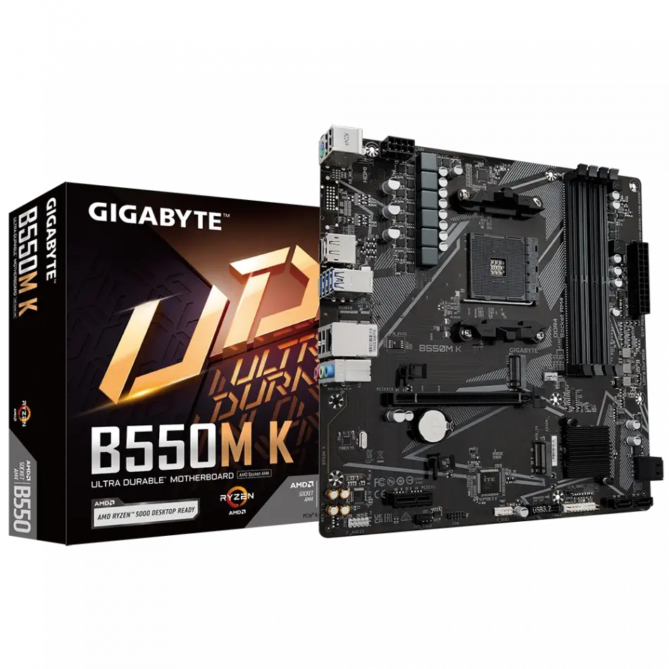 GIGABYTE B550M K DDR4 4733MHz(OC) HDMI M.2 DP mATX