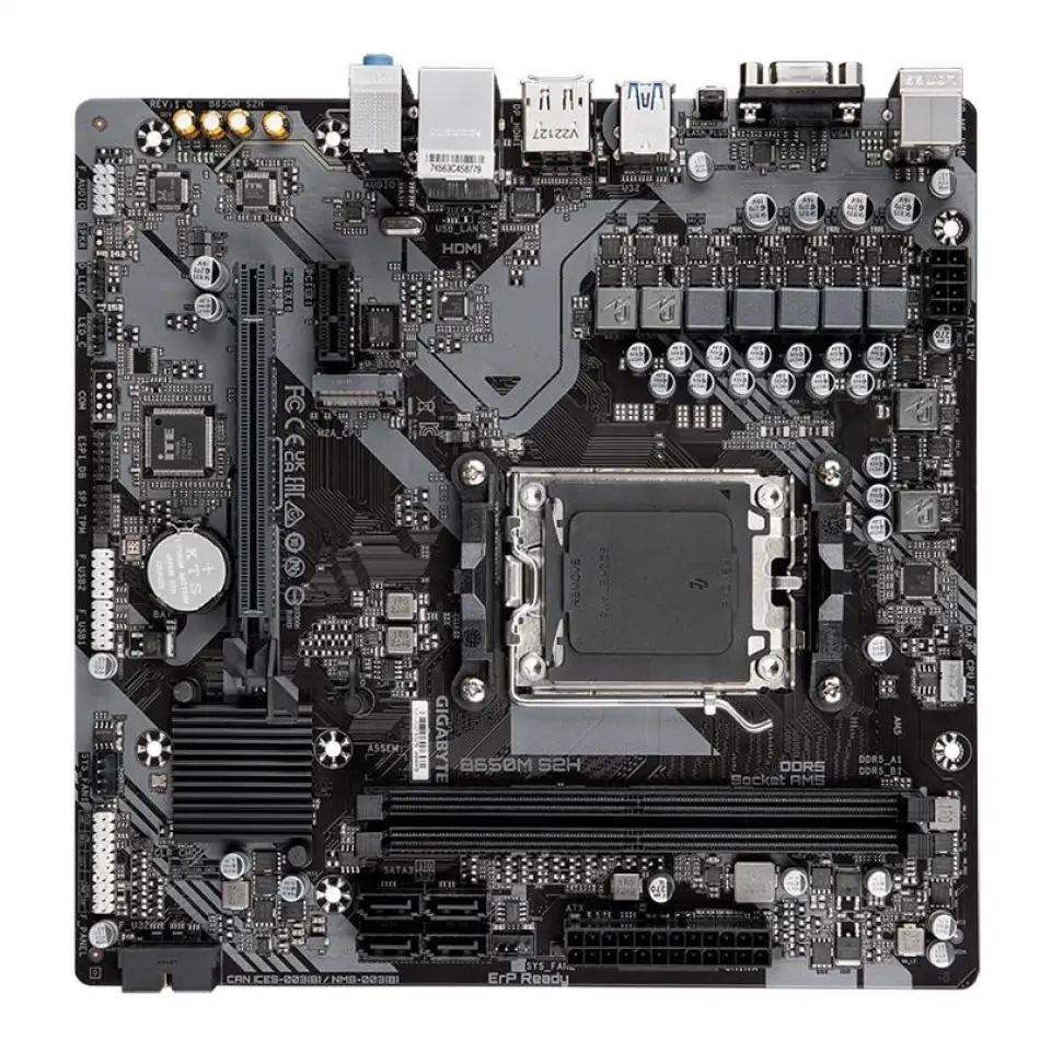 Gıgabyte B650m S2h Ddr5 6400mhz 1xvga 1xhdmı 1xdp 1xm.2 Usb 3.2 Matx Am5 (amd Am5 9000/8000/7000 Serileri İle Uyumlu)
