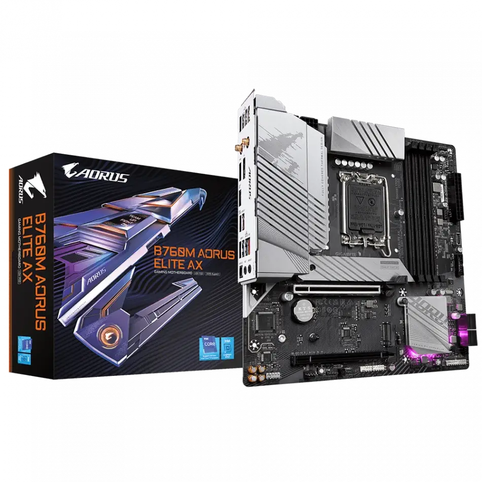Gıgabyte B760m Aorus Elıte Ax 5333mhz(oc) Ddr5 M.2 Matx 1700p