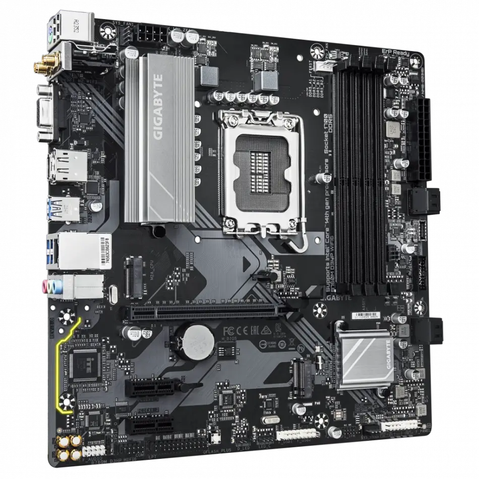 Gıgabyte B760m D3hp Wıfı6, 4xddr5, 2xm.2, Dp, Hdmı, Vga, Wi-fi 6e, Bluetooth V5.3, 12-13.14.nesil, Lga1700 Soket, Anakart