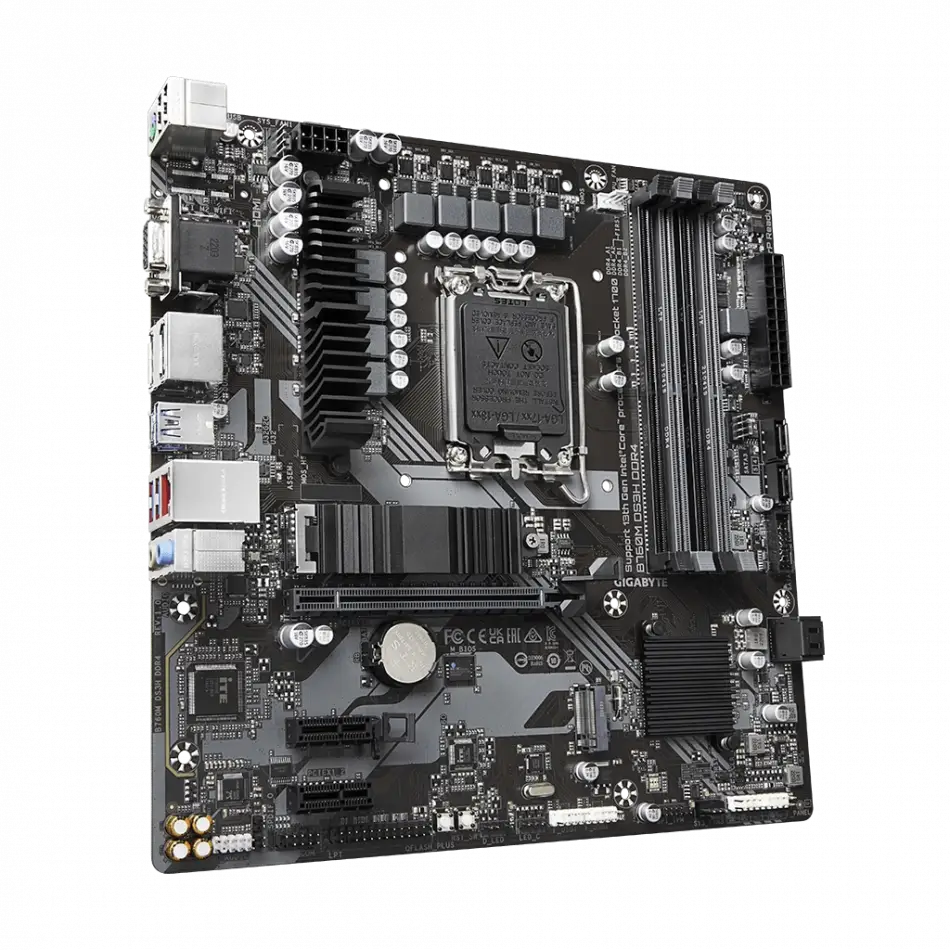 Gıgabyte B760m Ds3h Ddr4, Rev.1.0, 4xddr4, 2xm.2,  2xdp, Hdmı, Vga, 12-13-14.nesil, Lga1700 Soket, Anakart