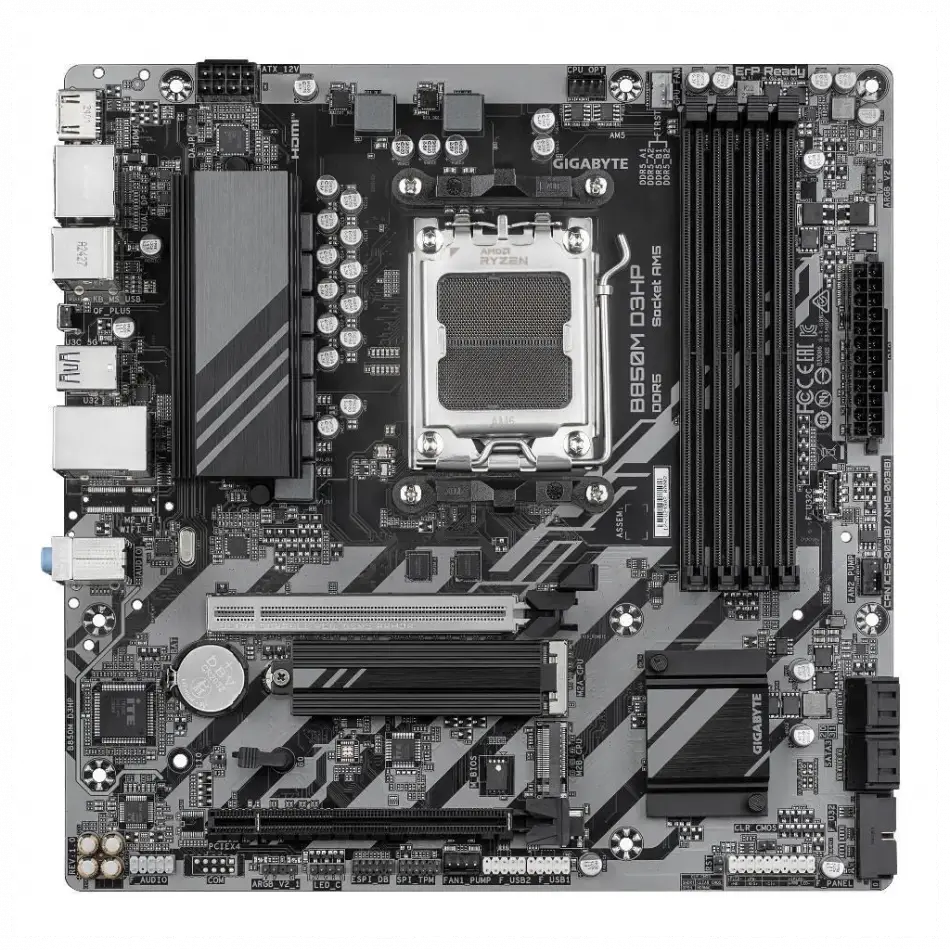 Gıgabyte B850m D3hp, 4xddr5, 2xm.2, 2xdp, Hdmı, Type-c, Am5 Soket Gamıng Anakart