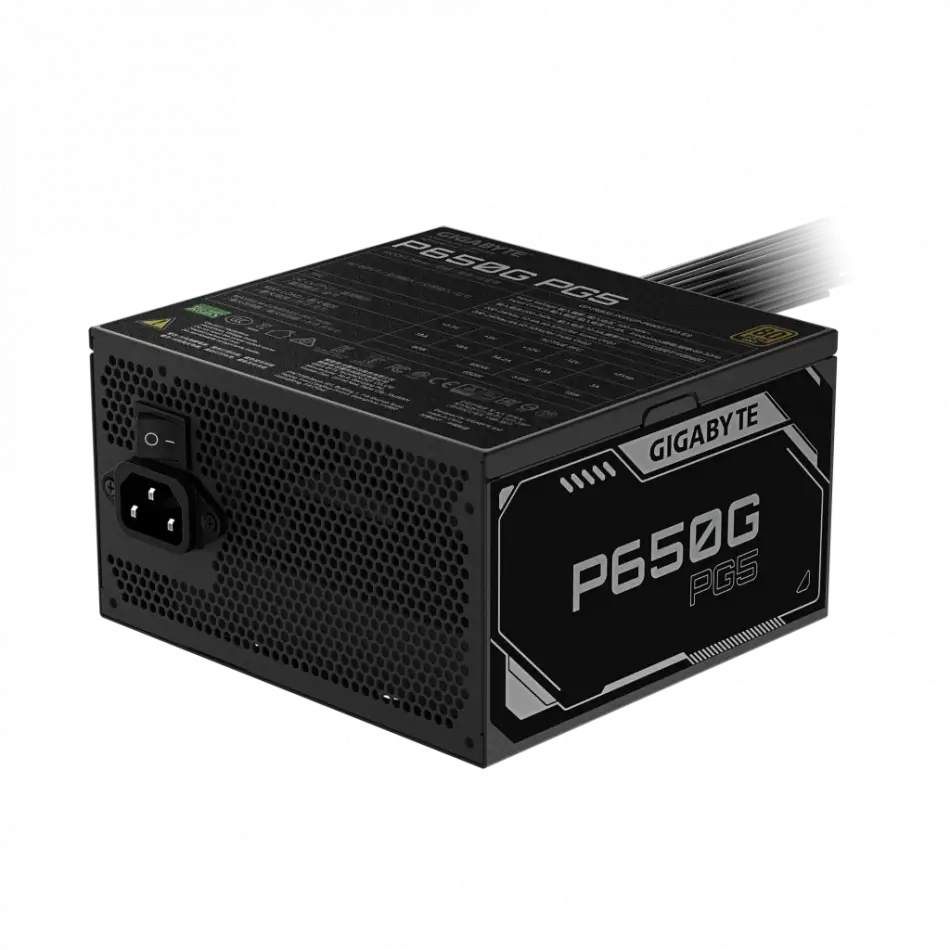 Gıgabyte Gp-p650g Pg5, 650w, 80+ Gold, Gamıng Power Supply