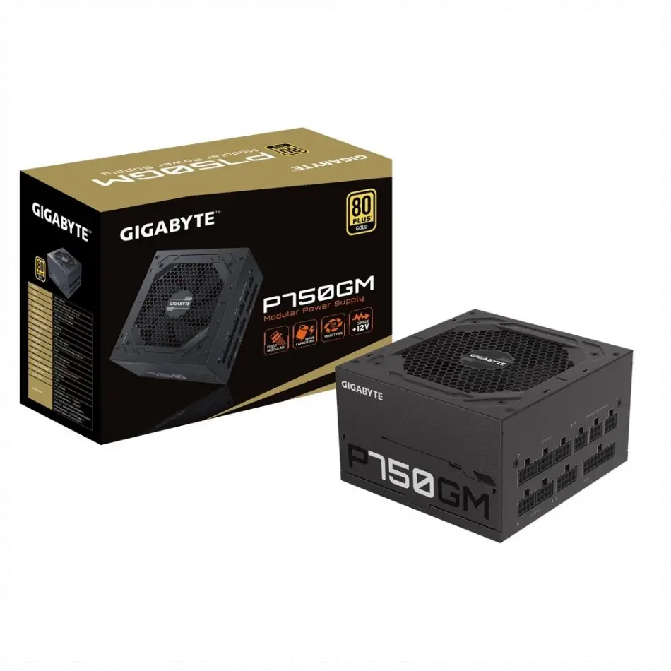 Gıgabyte Gp-p750gm V2, 750w, 80+ Gold, Full Modüler, Gamıng Power Supply
