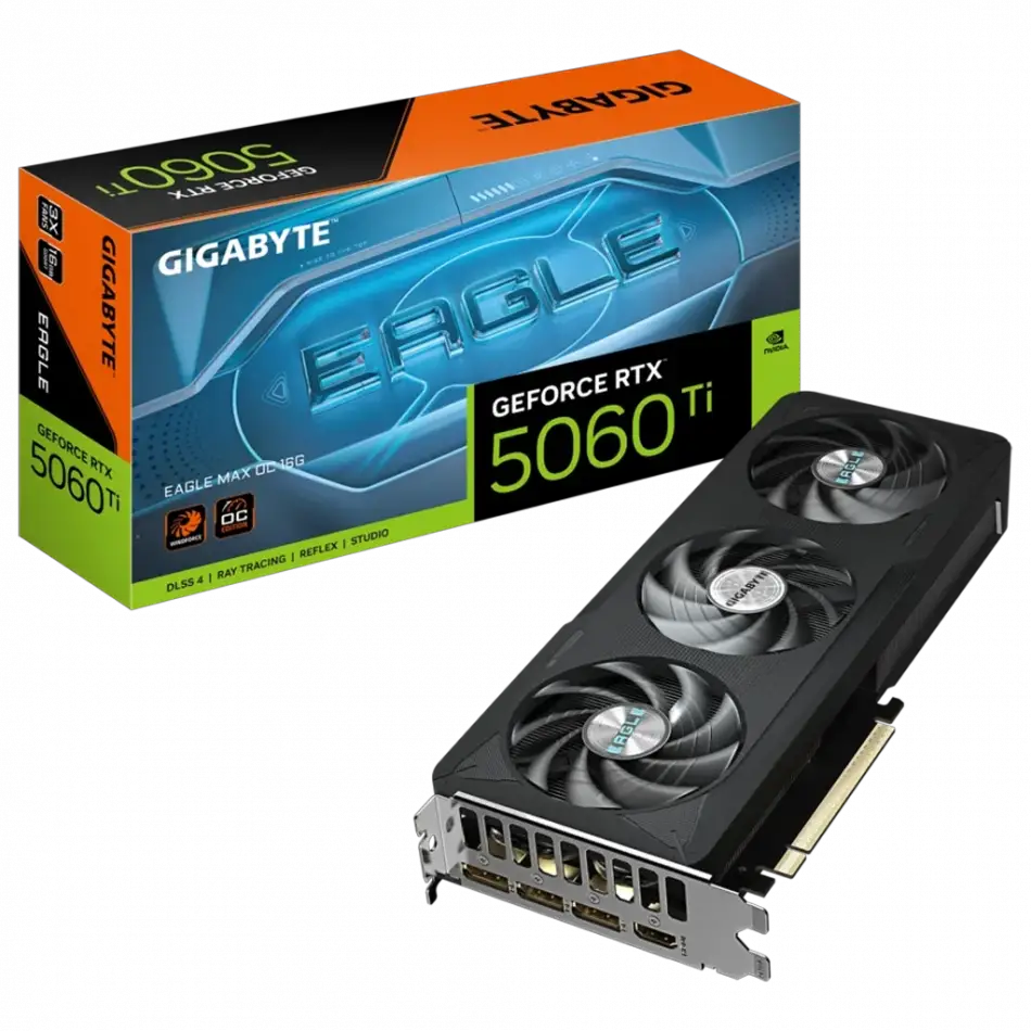 Gıgabyte Gv-n506teaglemax Oc-16gd, Rtx5060tı, Eagle Max Oc, 16gb, Gddr7, 128bıt, 3 Fanlı, 1xhdmı, 3xdp, Gamıng Ekran Kartı