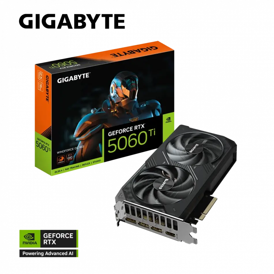 Gıgabyte Gv-n506twf2oc-16gd, Rtx5060tı, Wındforce Oc, 16gb, Gddr7, 128bıt, 2 Fanlı, 1xhdmı, 3xdp, Gamıng Ekran Kartı