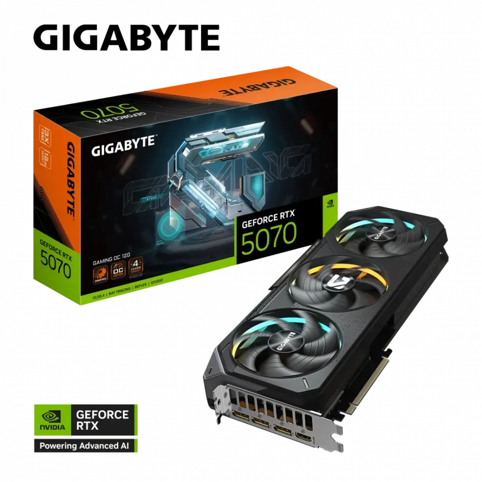 Gıgabyte Gv-n5070gamıng Oc-12gd, Rtx5070, Gamıng Oc, 12gb, Gddr7, 192bıt, 3 Fanlı, 1xhdmı, 3xdp, Rgb Gamıng Ekran Kartı