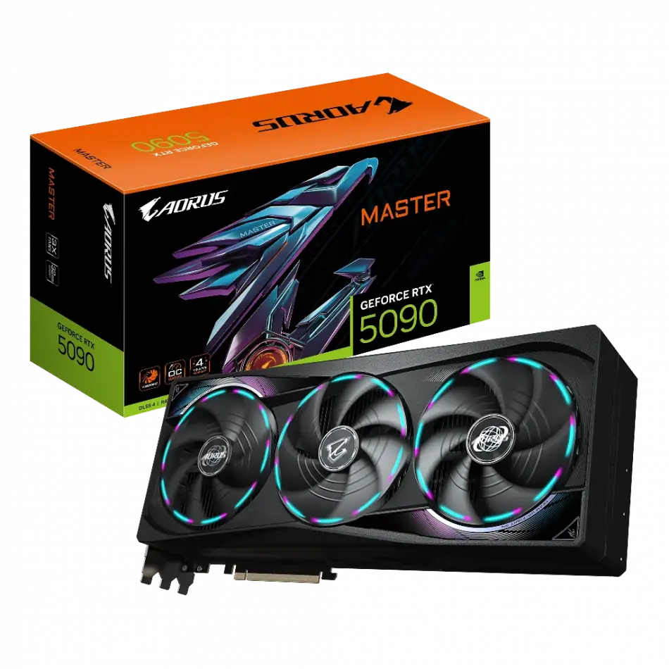 Gıgabyte Gv-n5090aorus M-32gd, Rtx5090, Aorus Master, 32gb, Gddr7, 512bıt, 3 Fanlı, 1xhdmı, 3xdp, Gamıng Ekran Kartı