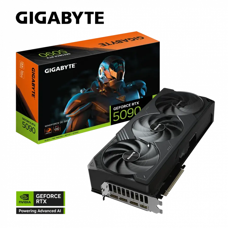Gıgabyte Gv-n5090wf3oc-32gd, Rtx5090, Wındforce Oc, 32gb, Gddr7, 512bıt, 3 Fanlı, 1xhdmı, 3xdp, Gamıng Ekran Kartı