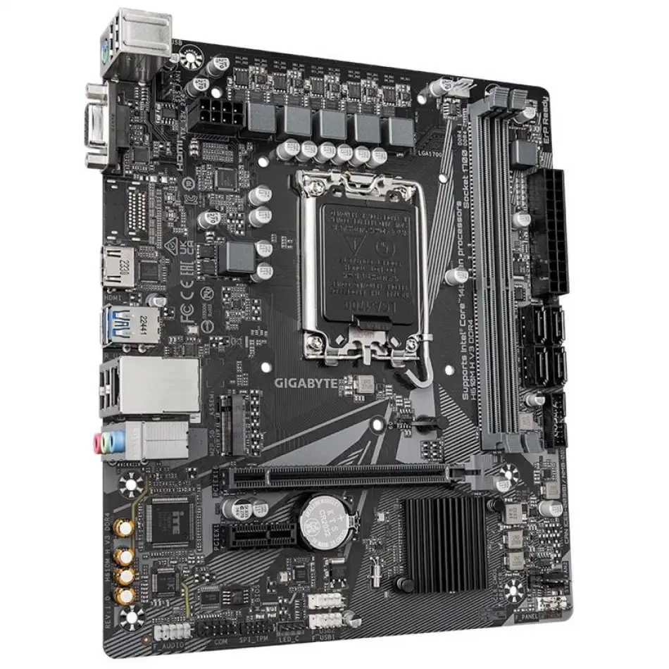 Gıgabyte H610m-h-v3 Ddr4 3200mhz 1xvga 1xhdmı 1xm.2 Usb 3.2 Matx 1700p (12. / 13. Ve 14. Nesil İşlemci Uyumlu)