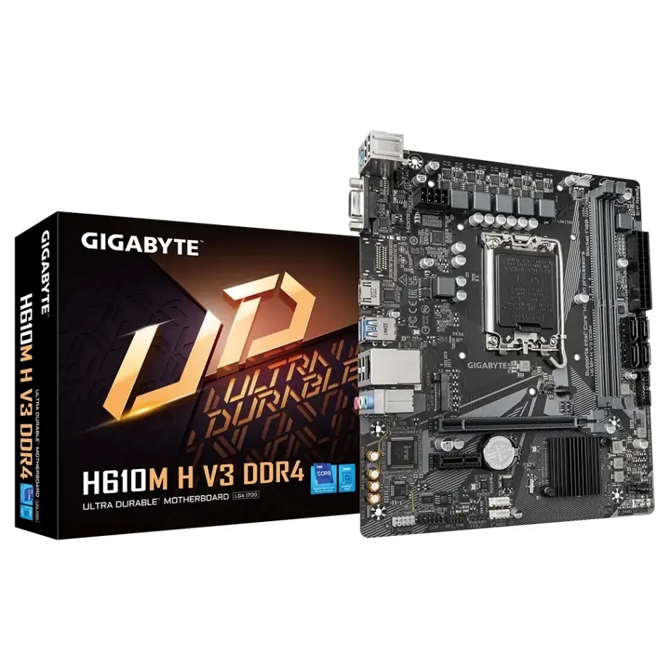 Gıgabyte H610m H V3 Ddr4 3200mhz M.2 Hdmı Vga Matx 1700p