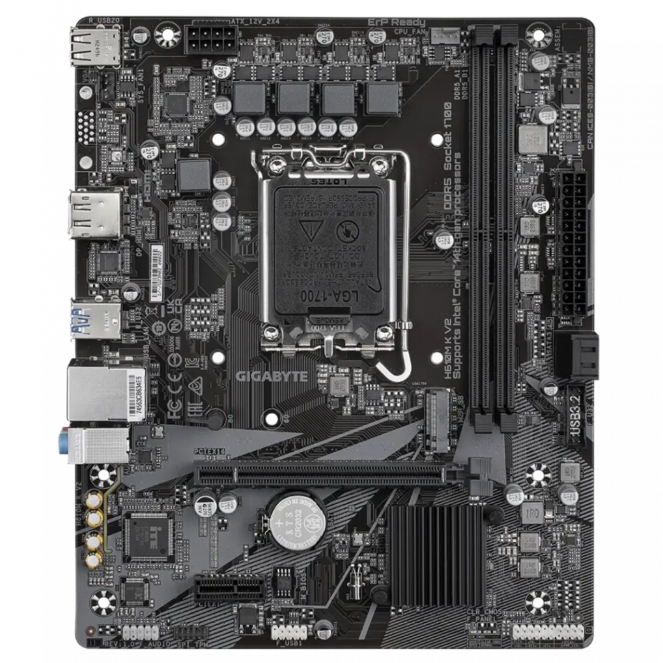 GIGABYTE H610M K V2 DDR5 4800Mhz M.2 HDMI/DP MATX 1700P