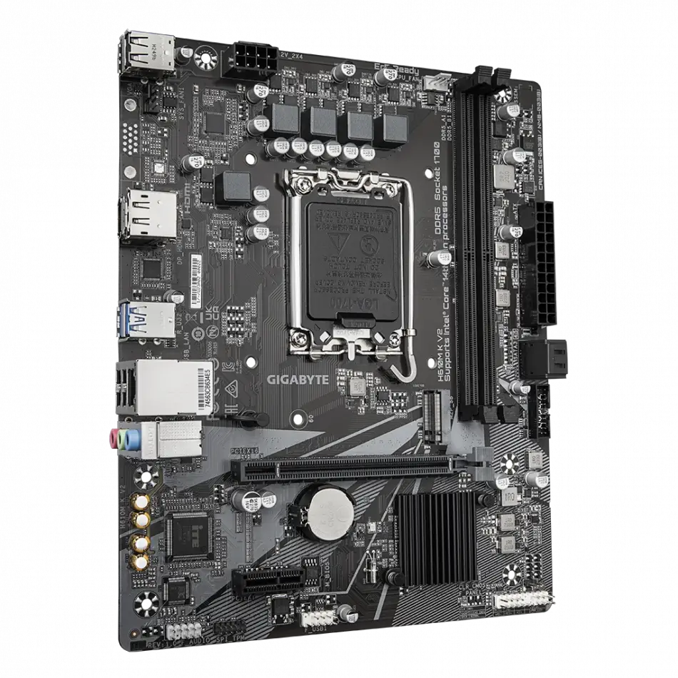 Gıgabyte H610m K V2, Rev.1.0, 2xddr5, M.2, Dp, Hdmı, 12-13.nesil, Lga1700 Soket, Anakart