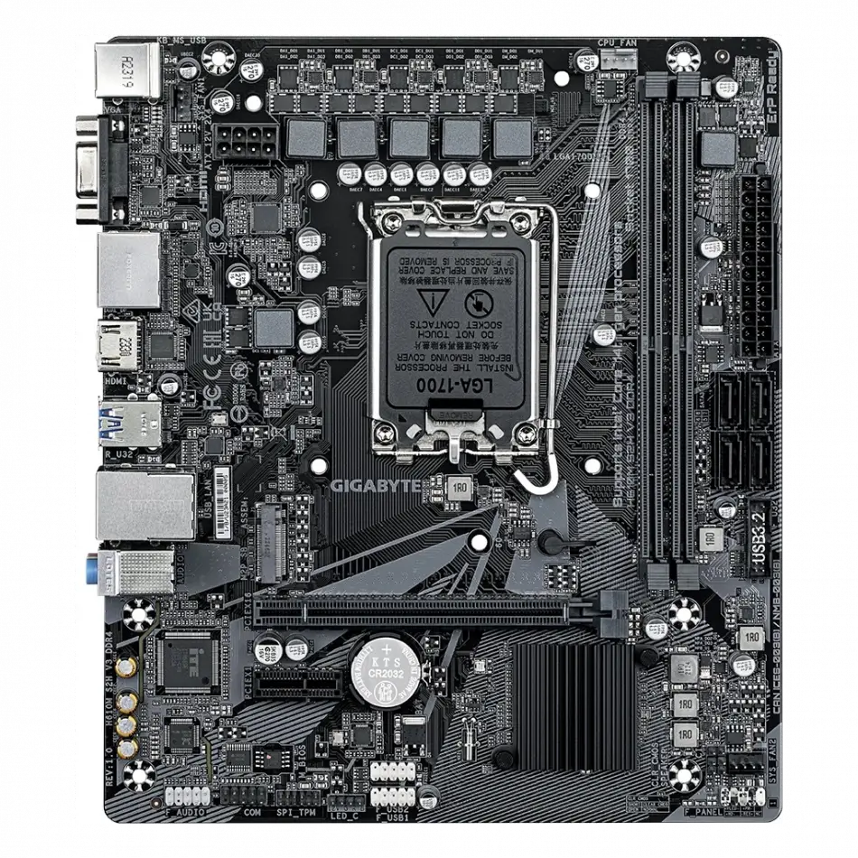 Gıgabyte H610m S2h V3, Ddr4, Rev1.0, 2xddr4, M.2, D-sub, Hdmı, Dp, 12-13.14.nesil, Lga1700 Soket, Anakart