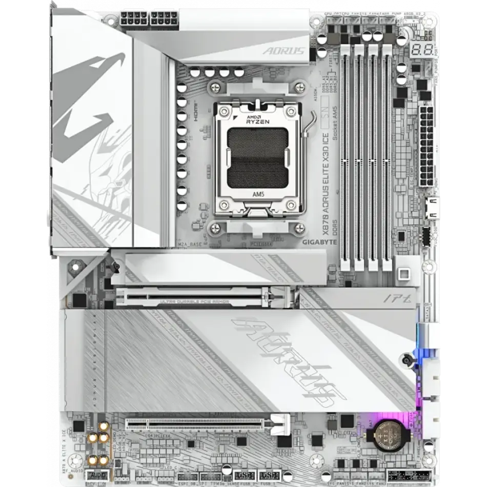 Gıgabyte X870 A Elıte X Ice Amd Anakart