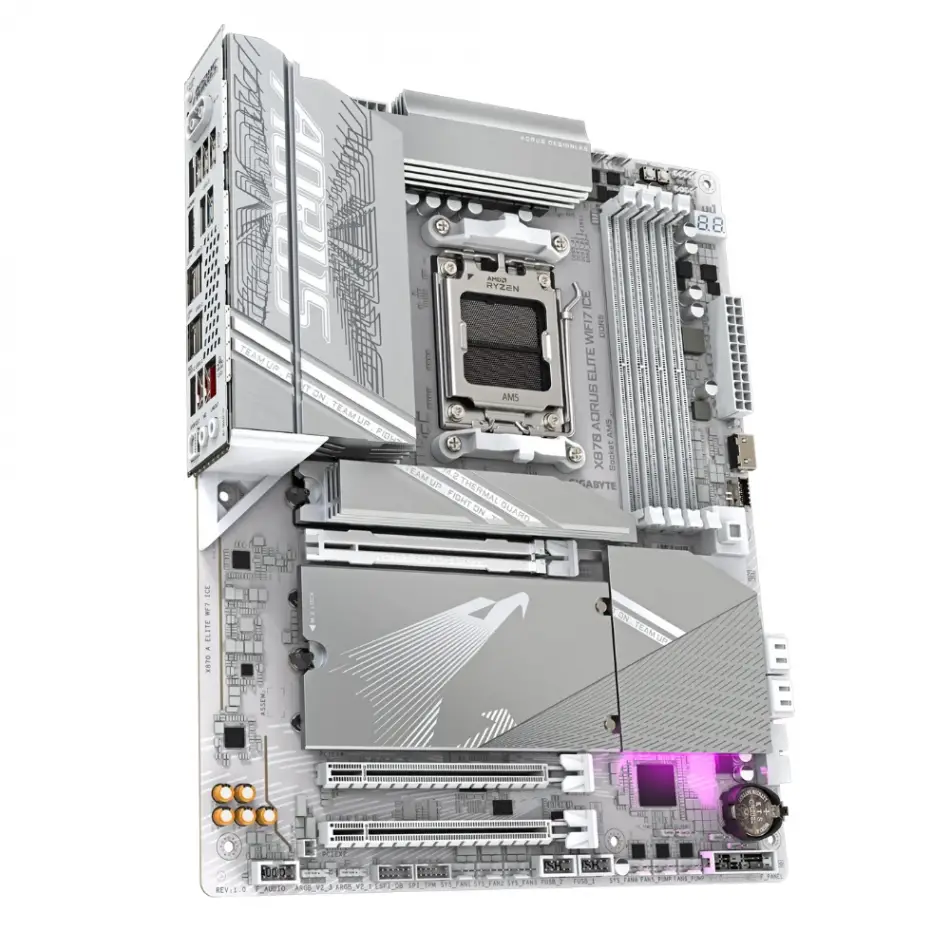 GIGABYTE X870A AORUS ELITE WF7 ICE DDR5 M.2 HDMI DP ATX AM5