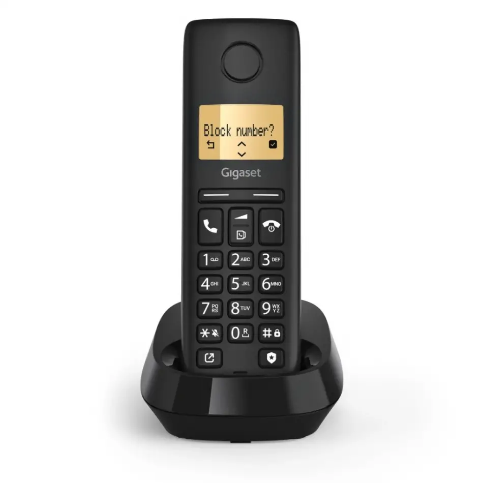 Gıgaset Pure 100, Dect Telefon, Siyah, 14 Saat Konuşma, 180 Saat Bekleme, 50 Kişilik Rehber