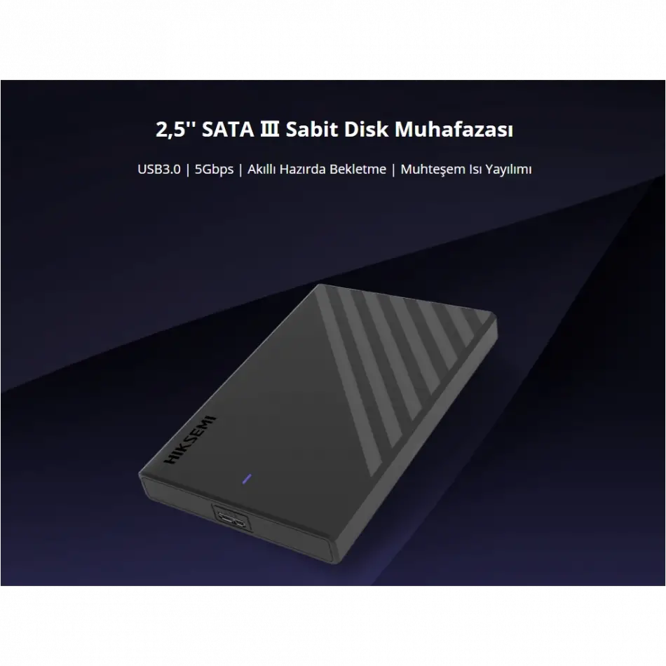 Hıksemı Hs-hub-mhb201, Usb3.0, 2,5 Disk Kutusu. (ssd Ve Hdd Destekler, 5gbps, Siyah, Win, Mac-os, Linux, Android)