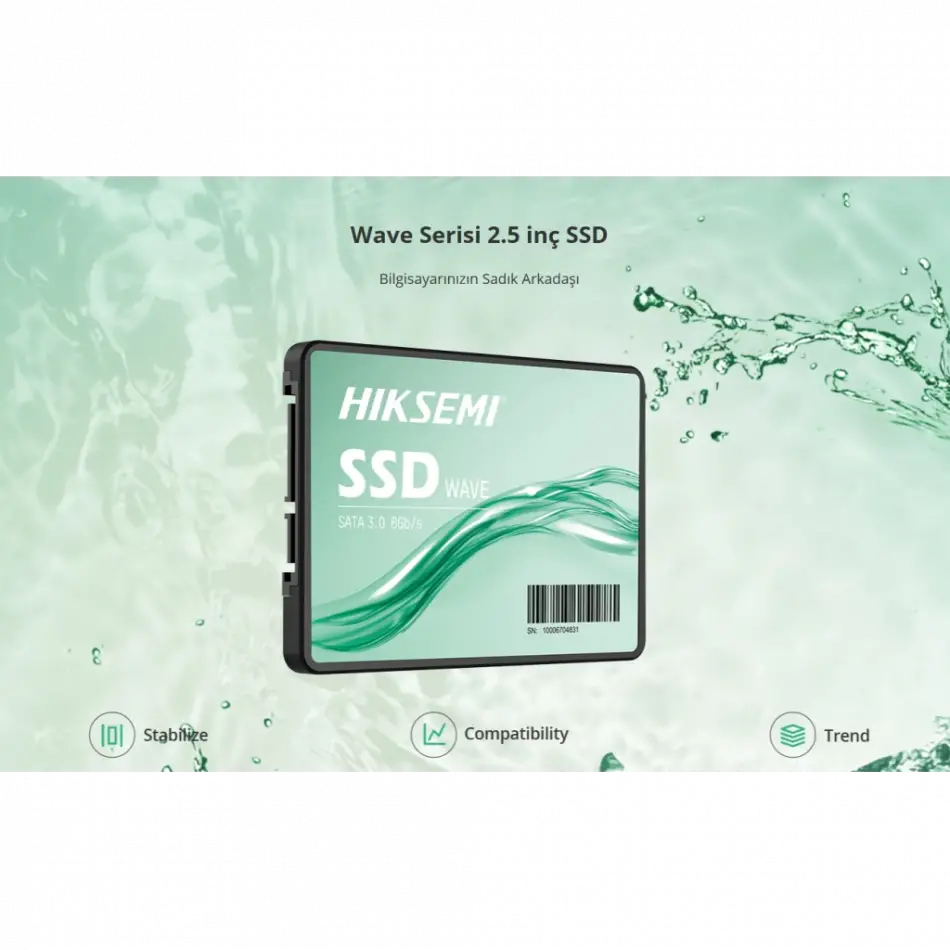 Hıksemı Hs-ssd-wave(s) 2048g, 550-510mb/s, 2.5, Sata3, 3d Nand, Ssd