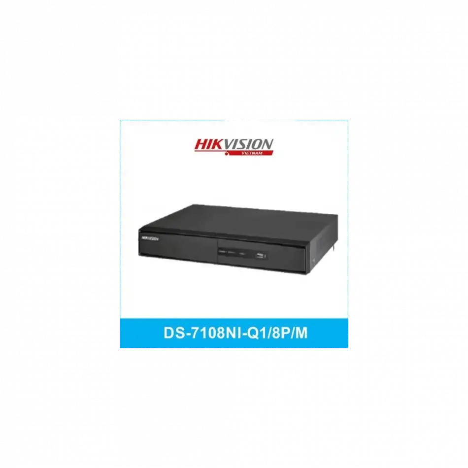 Hıkvısıon Ds-7108nı-Q1/8p/m, 8kanal Poe, 4mpix, H265+, 1 Hdd Desteği, 1520p Kayıt, 60mbps Bant Genişliği, Metal Kasa, Nvr