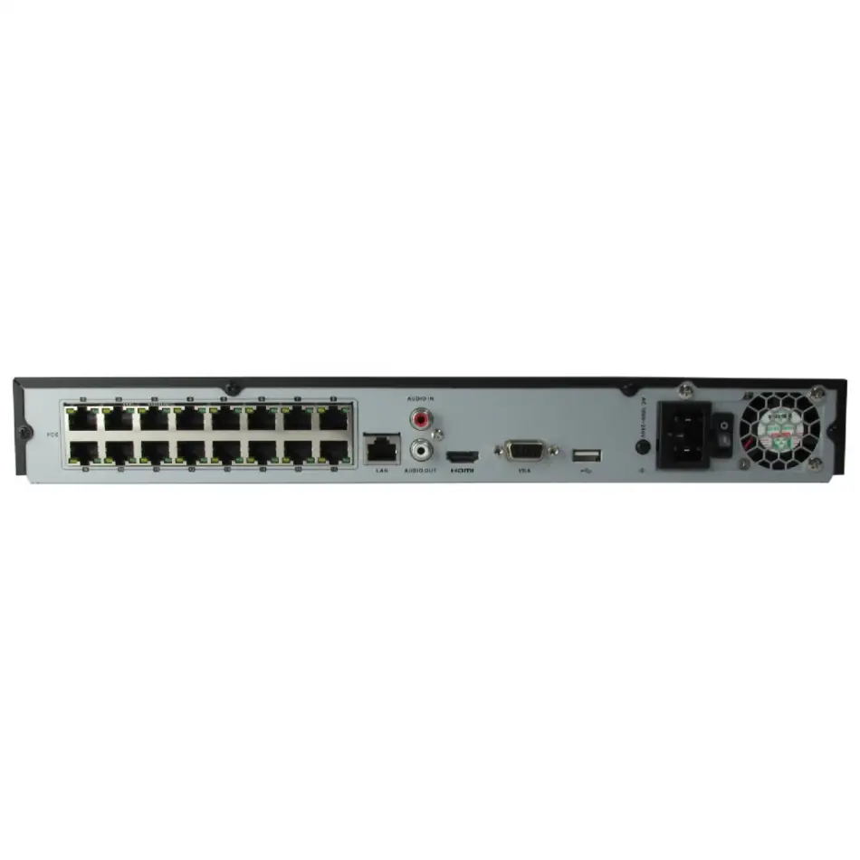 Hıkvısıon Ds-7616nı-Q2/16p, 16kanal Poe, 8mpix, H265+, 2 Hdd Desteği, 2160p Kayıt, 160mbps Bant Genişliği, Metal Kasa, Nvr