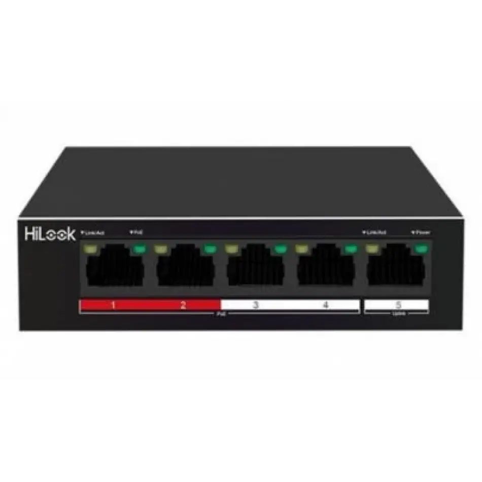 Hılook Ns-0105p-35(b)(o-std) 4xfe+1xfe Uplınk Yönetilemez 35w Poe Switch
