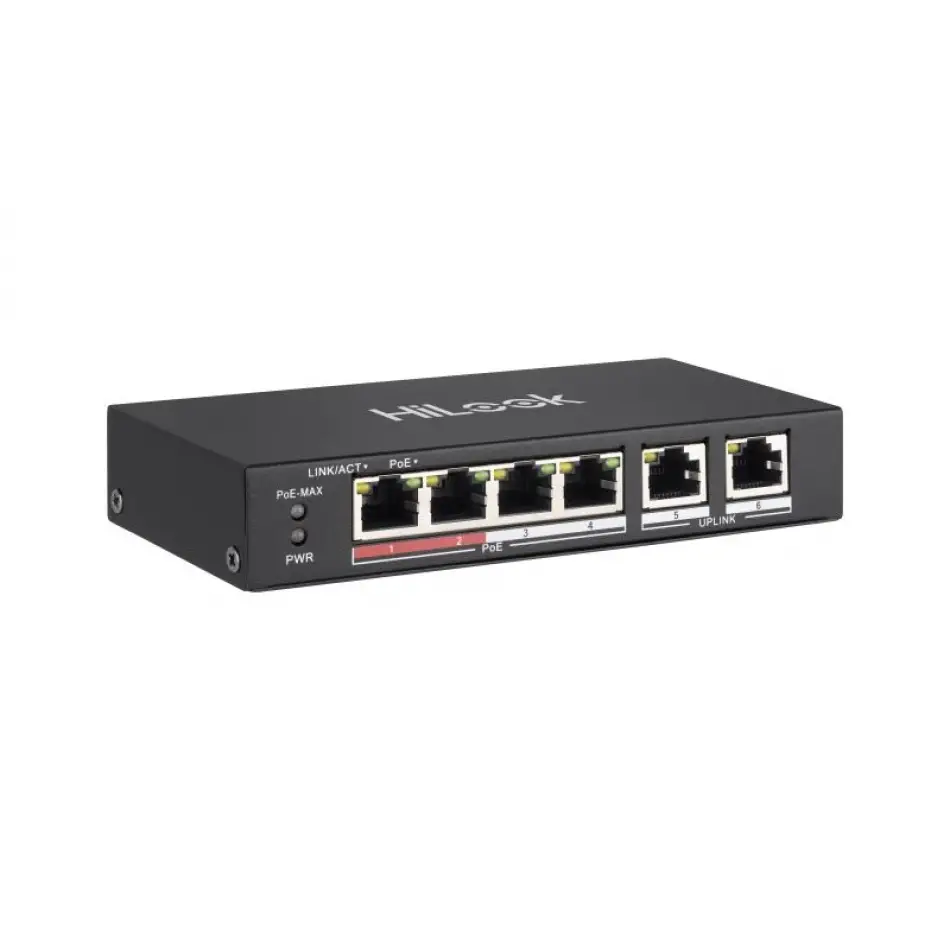 Hılook Ns-0106p-35 4xfe + 2xge Yönetilemez 35w Poe Switch