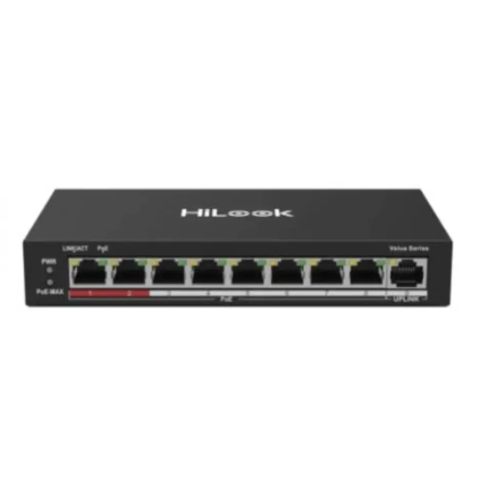 Hılook Ns-0109p-60(b)(o-std) 8xfe+1xfe Uplınk Yönetilemez 60w Poe Switch