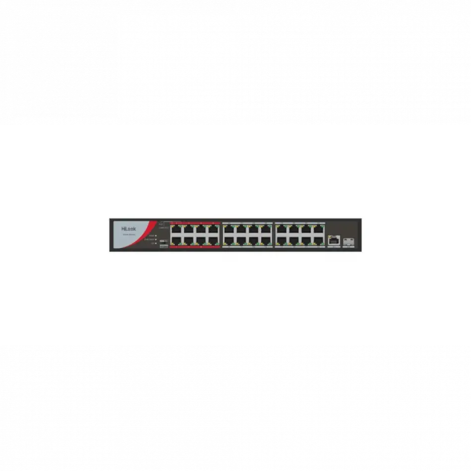 Hılook Ns-0326p-230(b), 24port, Megabit, Poe 230w, 1 Port Gigabit Lan, 1 Port Gigabit Sfp, Long Range 250metre, Yönetilemez, Masaüstü Switch