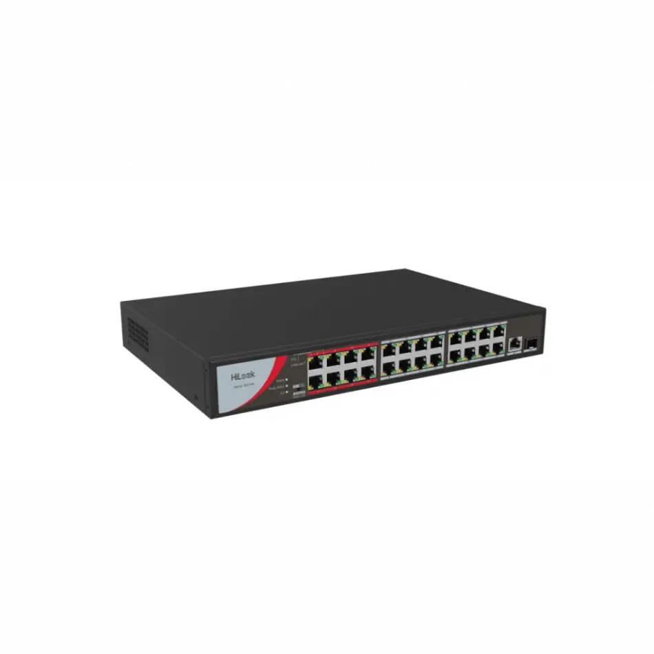 Hılook Ns-0326p-230(b), 24port, Megabit, Poe 230w, 1 Port Gigabit Lan, 1 Port Gigabit Sfp, Long Range 250metre, Yönetilemez, Masaüstü Switch
