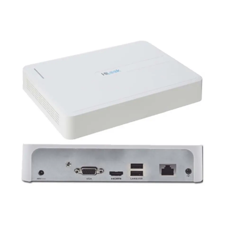 Hılook Nvr-104h-d, 4kanal, 4mpix, H265+, 1 Hdd Desteği, 1080p Kayıt, 60mbps Bant Genişliği, Nvr
