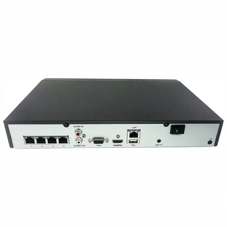 Hılook Nvr-104mh-c/4p, 4kanal Poe, 8mpix, H265+, 1 Hdd Desteği, 1080p Kayıt, 80mbps Bant Genişliği, Nvr