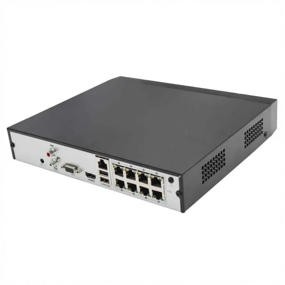 Hılook Nvr-108mh-c/8p, 8kanal Poe, 8mpix, H265+, 1 Hdd Desteği, 1080p Kayıt, 80mbps Bant Genişliği, Nvr