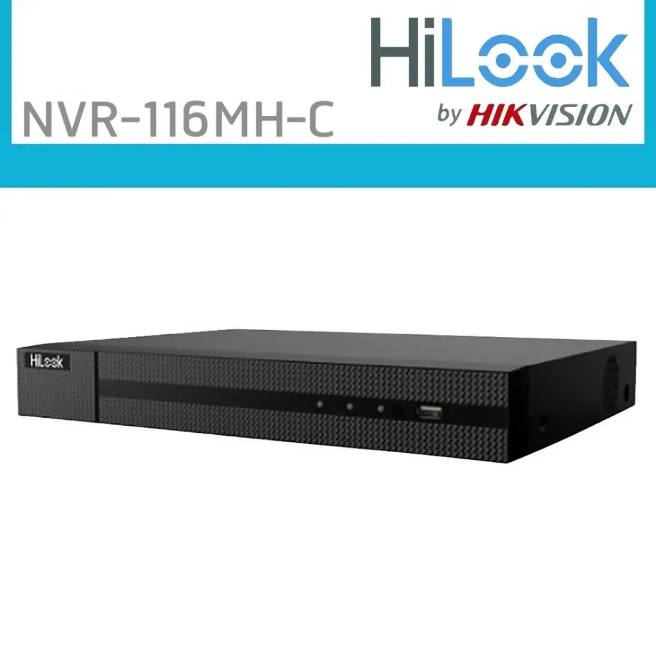 Hılook Nvr-116mh-c, 16kanal, 8mpix, H265+, 1 Hdd Desteği, 1080p Kayıt, 160mbps Bant Genişliği, Nvr