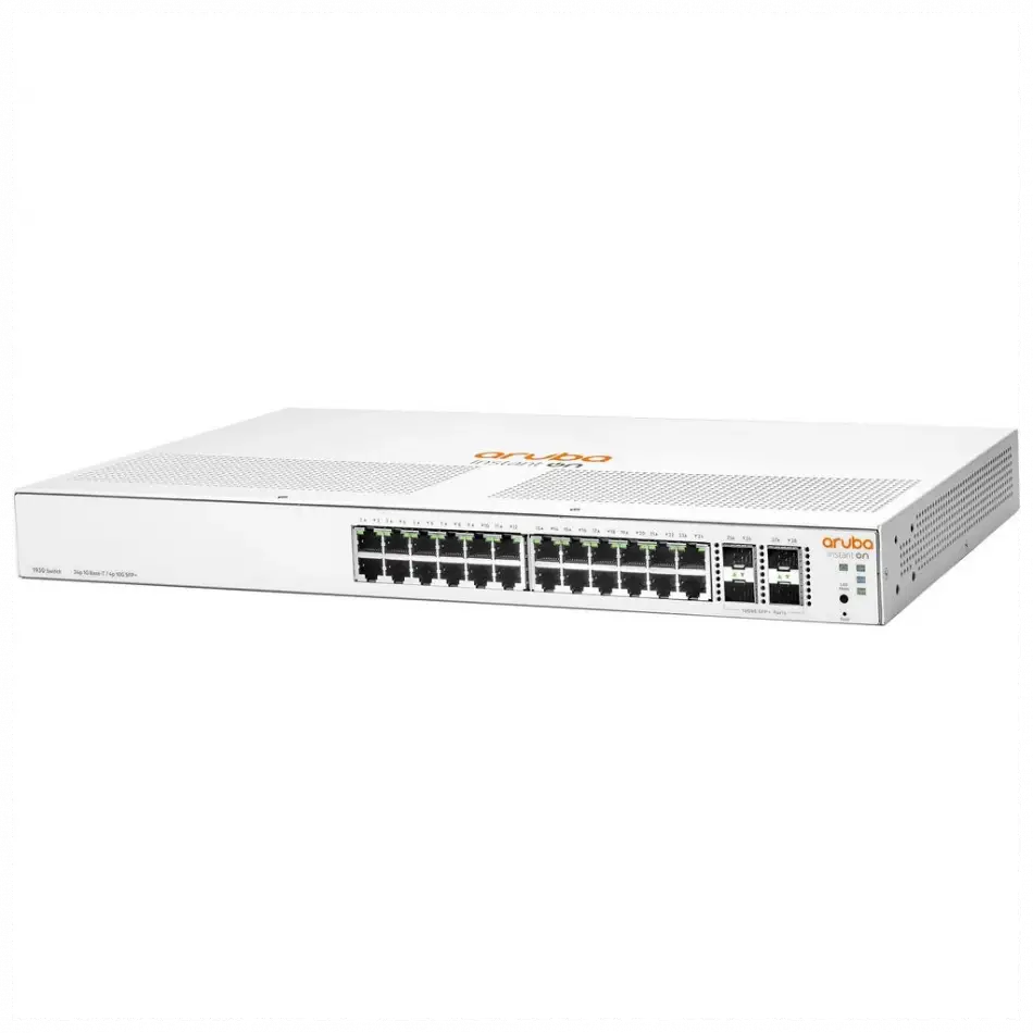 Hp Aruba Instant On, Jl682a, 1930-24g, 24port, Gigabit, 4 Port Gigabit Sfp, Yönetilebilir, Rack Mount Switch