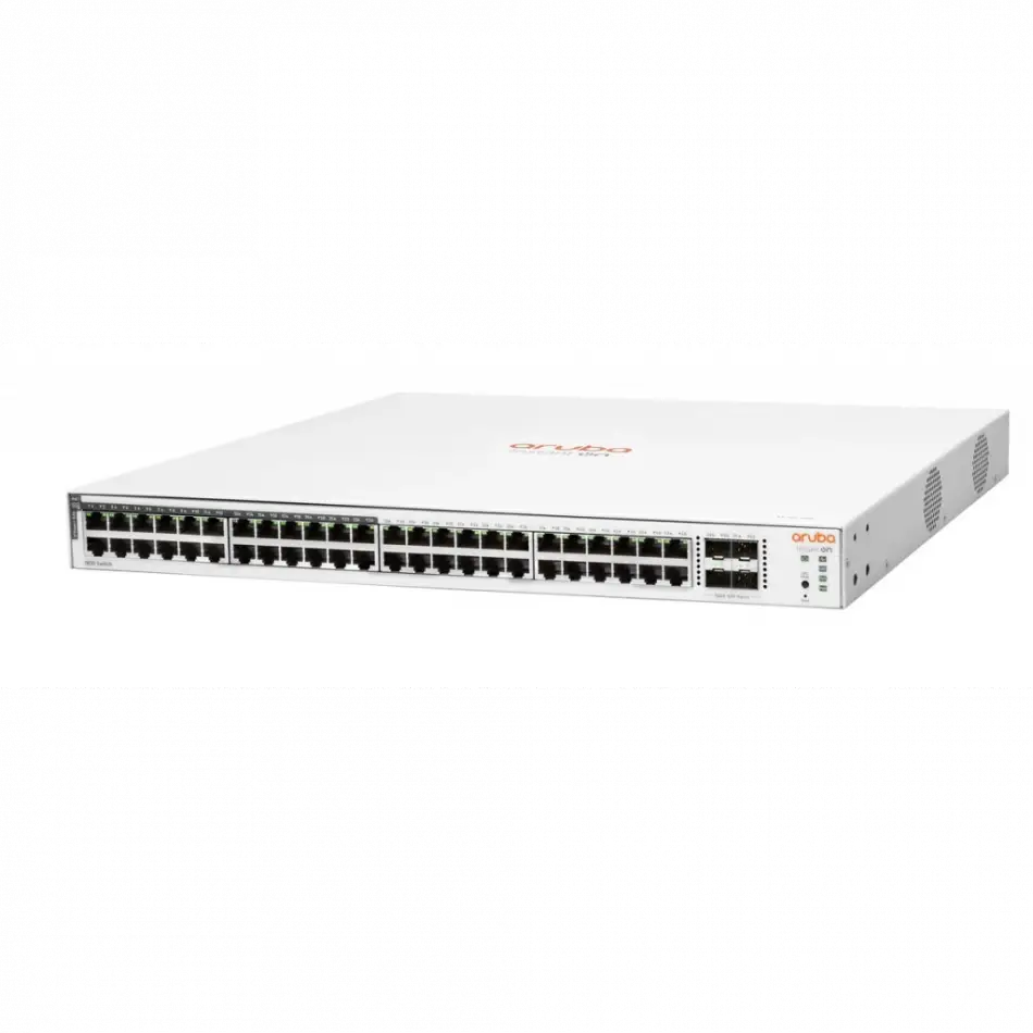 Hp Aruba Instant On, Jl815a, 1830-48g, 48port, Gigabit, 24 Port Poe 370w, 4 Port Gigabit Sfp, Yönetilebilir, Rack Mount Switch