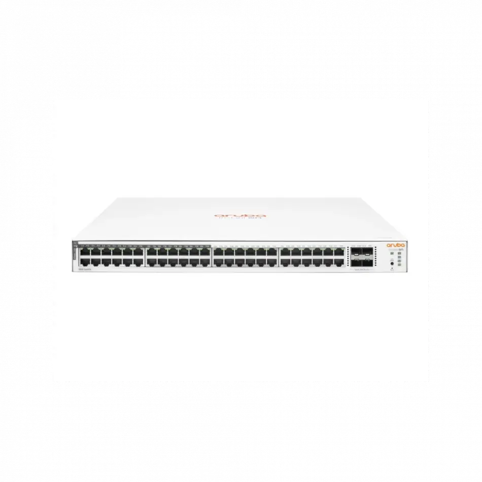 Hp Aruba Instant On, Jl815a, 1830-48g, 48port, Gigabit, 24 Port Poe 370w, 4 Port Gigabit Sfp, Yönetilebilir, Rack Mount Switch