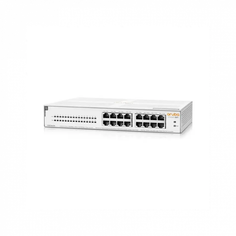 Hp Aruba Instant On, R8r48a, 1430-16g, 16port, Gigabit, Poe 124w, Yönetilemez, Masaüstü Switch