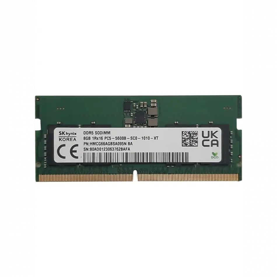 Hynıx Hmcg66agbsa092n, 8gb, 5600mhz, Ddr5, Sodimm Notebook Ram, 1,1v, Cl40