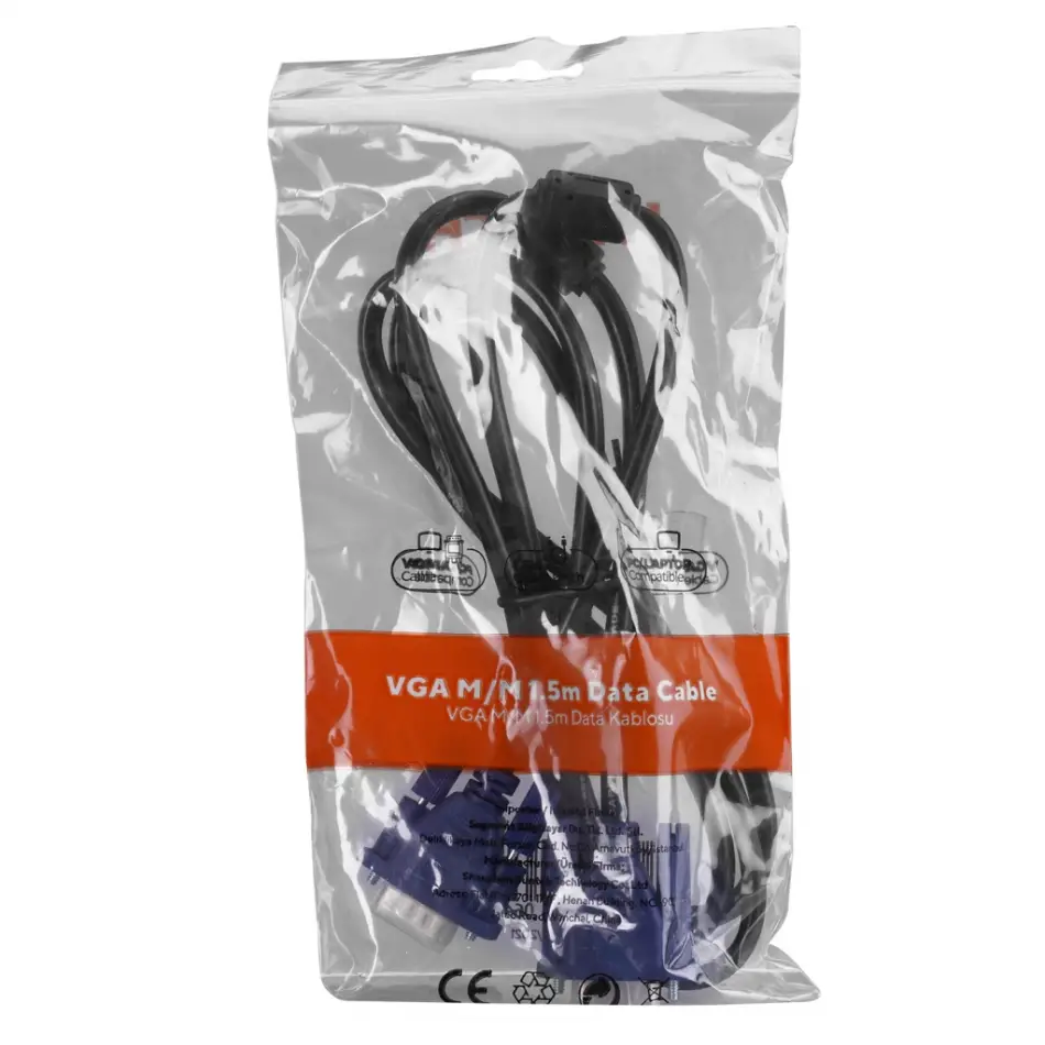 Hytech Hy-vga105, 15pin, İki Ucu Erkek, 1.5mt, Vga Kablosu